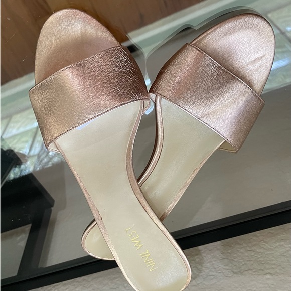 Nine West Peep Toe Mule In Rose Gold - Picture 12 of 14